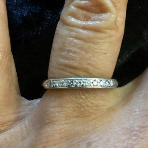 Iridium Platinum 1/4 Carat Diamond Band Ring